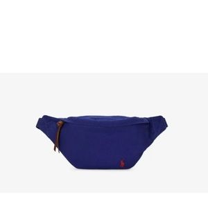 POLO Ralph Lauren Fanny Pack Canvas Waist Bag Pony Belt Bag Bum Bag Blue